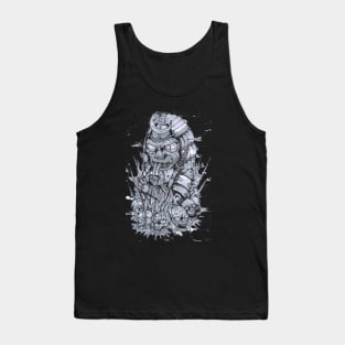 Hand drawn asian army Tank Top